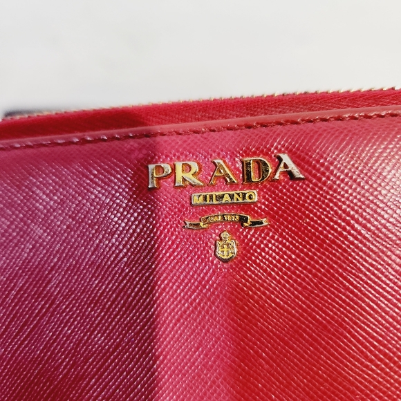 Prada peonia pink   saffiano leather zip around wallet with box - Picture 5 of 17